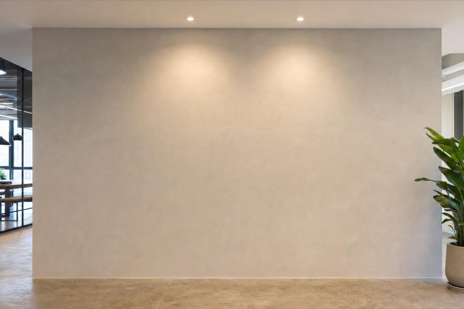 Lobby wall sign mockup