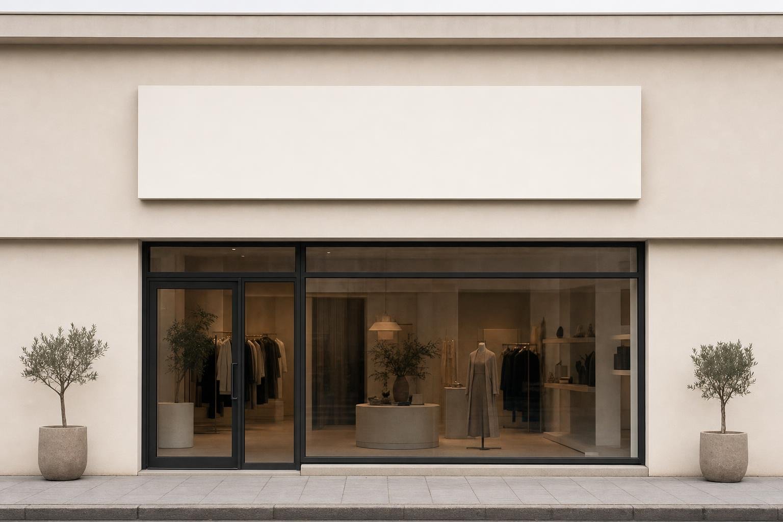 Storefront sign mockup